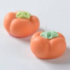 RKPM HOMES Candle Molds | 3D Fruits Shape Fondant Silicone Wax Mould | Succulent Molds | Handmade Candles Making | Mould for Mousse Dessert Soap Cake DIY Decorating – 1 Cavity (Persimmon Shape)