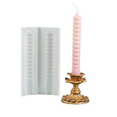 RKPM HOMES Candle Stick Mold I 3D Spiral Long Cylinder Silicone Epoxy Mould I for DIY Handmade Ornament, Cake Décor, Aromatherapy, Soap, Soy Wax, Resin Art Craft Making, Home Decoration (RK-0497)