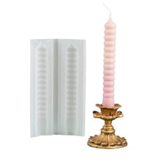 RKPM HOMES Candle Stick Mold I 3D Spiral Long Cylinder Silicone Epoxy Mould I for DIY Handmade Ornament, Cake Décor, Aromatherapy, Soap, Soy Wax, Resin Art Craft Making, Home Decoration (RK-0497)