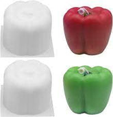 RKPM HOMES Candle Molds | 3D Fruits Shape Fondant Silicone Wax Mould | Succulent Molds | Handmade Candles Making | Mould for Mousse Dessert Soap Cake DIY Decorating – 1 Cavity (Capsicum Shape)