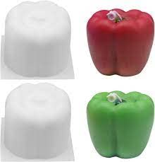 RKPM HOMES Candle Molds | 3D Fruits Shape Fondant Silicone Wax Mould | Succulent Molds | Handmade Candles Making | Mould for Mousse Dessert Soap Cake DIY Decorating – 1 Cavity (Capsicum Shape)