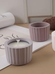 RKPM HOMES Candle Cup Cement Mold I Mini Size Concrete Striped Silicone Epoxy Casting Candlestick Mould I DIY Handmade Necklace Art Crafts Jewelry Storage Box Ring Trinket Container Home Decorations