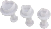 RKPM HOMES 3-Pieces DIY Cake Plunger Cutter Molds Sugarcraft Cake Decorating, (Heart Shape)