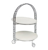 RKPM Tweet 2 Tier Stacked Cake Cupcake and Dessert Stand (Not Include Plates)