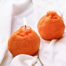 RKPM HOMES Candle Molds | 3D Fruits Shape Fondant Silicone Wax Mould | Succulent Molds | Handmade Candles Making | Mould for Mousse Dessert Soap Cake DIY Decorating – 1 Cavity (Orange Shape)