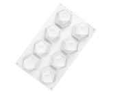 RKPM HOMES Diamond Candle Shape Cake Mold | Fondant Silicone 3D Candy Molds | Handmade Candles | Mould for Mousse Dessert Cake DIY Decorating Art Crafts | for Chocolate and Cake Decoration (8 Cavity)
