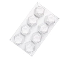 RKPM HOMES Diamond Candle Shape Cake Mold | Fondant Silicone 3D Candy Molds | Handmade Candles | Mould for Mousse Dessert Cake DIY Decorating Art Crafts | for Chocolate and Cake Decoration (8 Cavity)
