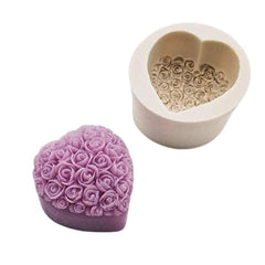 RKPM HOMES Cake Mould I 3D Fondant Small Love Flower Silicone Mold I Special for Valentine's Day I for DIY Handmade Candle Ornament, Cake Décor, Aromatherapy, Soap, Resin Art Craft (Rose)