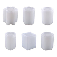 RKPM HOMES Candles Holders Resin Mold I Cylinder Pillar Silicone Epoxy Casting Mould I for Handmade DIY Jewelry Trinket Storage, Makeup Container, Flower Plant Pot, Pen Holder (Star Shape)
