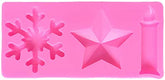 3D Candle Mold, Cylindrical Flower Silicone Mold, Used to Make Beeswax Candles, Soap, Bathroom Bombs, Crayons, Handmade Soap. (Snowflak Star Candle)
