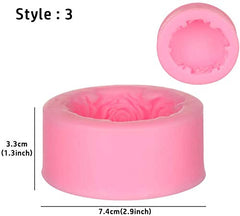 3D Candle Mold, Cylindrical Flower Silicone Mold, Used to Make Beeswax Candles, Soap, Bathroom Bombs, Crayons, Handmade Soap. (Rose Garland)