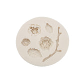 RKPM HOMES Rose Leaf Stick Shape Chocolate Mold I 3D Fondant Round Flower Leaves Candy Mould I Tray for DIY Homemade Cake Décor Cupcake Topper Donut Polymer Clay Soap Resin Art Crafts (Small)