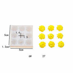 RKPM HOMES Cookie Fondant Mold I 3D Silicone Donut Mould I for DIY Handmade Sugarcraft Cake Decoration, Polymer Clay, Candy, Cupcake, Jelly, Muffin, Soap Resin Wax Making (Cream Grains 9 Cavity)