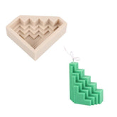 RKPM HOMES Geometric Shape Candle Mold I 3D Abstract Architectural Line Wave Silicone Epoxy Mould I for Handmade Ornament Aromatherapy, Soap, Resin Casting, Art Craft Making (Geometric)