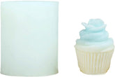 RKPM HOMES Cupcake Shape Chocolate Mold I 3D Flower Ice Cream Silicone Casting Mould I for DIY Handmade Cake Décor Candy Jelly Gummy Muffin Cookies Soap Ice Cube Resin Wax Candle Art Craft (Style3)