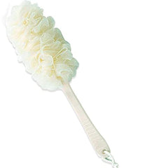 RKPM Body Bath Brush Luxurious Back Scrubber Shower Brush with Long Handle for Men Women,17-Inch Long - Light Cream - 1 Pcs