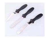 RKPM 3-in-1 Multi-Function Stainless Steel Cake Knife Set, 3-Pieces, Black - Red/Silver