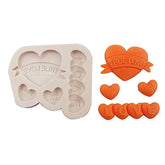 RKPM HOMES Cupcake Fondant Mold I 3D True Love Heart Shape Silicone Chocolate Mould I Special for Valentine's Day I for DIY Sugarcraft Cake Decoration, Polymer Clay, Candy, Cookies, Soap Wax Making