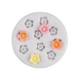 RKPM HOMES Flower Cupcake Mold | 3D Fondant Cherry Blossom Shape Silicone Candy Mould | for DIY Handmade Cake Décor Chocolate Clay Cookies Gummy Muffin Soap Resin Candle Art Crafts (10 Cavity Mini)