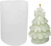 RKPM HOMES Candle Mold I 3D Fondant Silicone Scented Wax Mould I Special for Christmas Succulent Molds for DIY Handmade Aromatherapy Ornament Soap Cake Décor, Resin Art Craft (Christmas Tree Bow Knot)