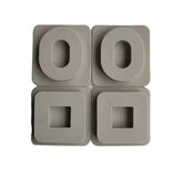 RKPM HOMES Aromatherapy Pendant Wax Mold I Oval & Square Shape Fondant Silicone Mould with Hanging Hole I Dried Flowers Resin Soap Clay Craft Jewelry Making Molds DIY Bookmark Necklace - Grey, 4Cavity