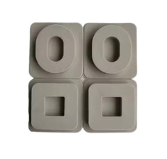 RKPM HOMES Aromatherapy Pendant Wax Mold I Oval & Square Shape Fondant Silicone Mould with Hanging Hole I Dried Flowers Resin Soap Clay Craft Jewelry Making Molds DIY Bookmark Necklace - Grey, 4Cavity