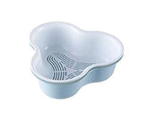RKPM HOMES® Double-Layer Household Plastic Vegetable wash Basin Vegetable Basket hot Pot Vegetable Platter Fruit Plate drip Basin Drain Basin Drain Basket (Nordic Blue)