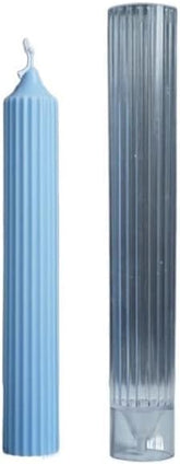 RKPM HOMES Polo Striped Pillar Candle Mold I Long Rod Cylinder Acrylic Candlestick Wax Mould I for DIY Handmade Cake Décor, Aromatherapy, Candles Making Home Wedding Party Decoration (3.5 X 25 CM)
