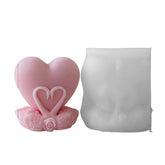 RKPM HOMES Candle Mold I 3D Fondant Heart with Swan Shape Silicone Scented Mould I for DIY Handmade Ornament Chocolate Cake Décor Aromatherapy Soap Resin Art Craft Making Home Party Décor