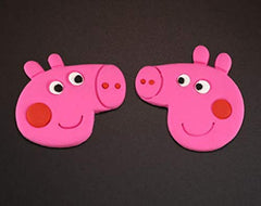 RKPM HOMES 2pc Peppa Pig Plunger Cutter Fondant Supplies Cutting Set for Cupcake Decorating (Peppa Pig Cartoon)