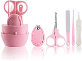 RKPM HOMES® Baby Nail Clippers, 5-in-1 Baby Nail Grooming Kit Scissors Set with Case, Baby Nail File and Tweezers for Baby Nail Trimming (Pink)