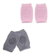 RKPM HOMES Baby Knee Pads - Crawling Knee Pads for Baby Infant Toddler - Unisex Grey & Pink Pair