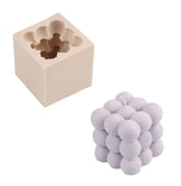 RKPM HOMES Rubik Cube Candle Mold I 3D Fondant Round Bubble Silicone Wax Epoxy Mould I Succulent Molds for DIY Handmade Chocolate, Cake Décor, Aromatherapy, Soap Resin Art Craft Making Home Decoration