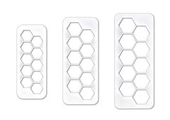 RKPM HOMES Cookie Cutter - Geometric Multicutter- Hexagon Cake Fondant Cutter - 3 Size, Hexagon Biscuit Cutters,Novel Creative Cake Decorating(Hexagon)