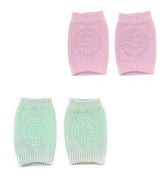 RKPM HOMES Baby Knee Pads - Crawling Knee Pads for Baby Infant Toddler - Unisex Pink & Green Pair