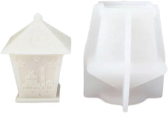 RKPM HOMES Eid Lamp Candle Mold I 3D Fondant Moon Four-Side Lamp Shape Silicone Epoxy Mould I for DIY Handmade Ornament Chocolate, Cake Décor, Aromatherapy, Soap, Resin Art Crafts Home Décor (Small)