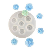 RKPM HOMES Flower Cupcake Mold | 3D Fondant Cherry Blossom Shape Silicone Candy Mould | for DIY Handmade Cake Décor Chocolate Clay Cookies Gummy Muffin Soap Resin Candle Art Crafts (7 Cavity)