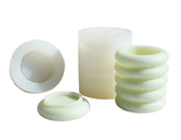 RKPM HOMES Storage Box Resin Mold I 3D Round 6 Ring Bottle Vase Silicone Casting Mould with Lid I Succulent Concrete Molds for DIY Handmade Jewelry Ring Trinket Makeup Organizer Flower Pot Candle Jar