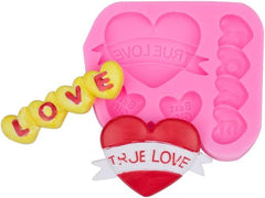 RKPM HOMES Cupcake Fondant Mold I 3D True Love Heart Shape Silicone Chocolate Mould I Special for Valentine's Day I for DIY Sugarcraft Cake Decoration, Polymer Clay, Candy, Cookies, Soap Wax Making