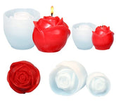 RKPM HOMES Rose Bud Candle Mold I Fondant Silicone Scented Wax Mould I Succulent Molds | Handmade Candles Making | Mould for Mousse Dessert Soap Cake DIY Decorating Art Cakes Crafts (Small & Large)
