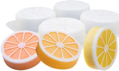 RKPM HOMES Lemon Slice Soap Mold I 3D Fondant Round Orange Silicone Plaster Epoxy Mold Tray I for DIY Handmade Lotion Bar Cake Chocolate Cupcake Candy Cookies Polymer Clay Resin Art Craft - 4 Cavity