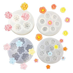 RKPM HOMES Flower Cupcake Mold | 3D Fondant Cherry Blossom Shape Silicone Candy Mould | for DIY Handmade Cake Décor Chocolate Clay Cookies Gummy Muffin Soap Resin Candle Art Crafts (10 Cavity Mini)