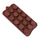 RKPM HOMES Silicone Chocolate Mold Candy Mold Jelly Ice Cube Tray Muffin Sugar Craft Fondant Mold Mould Cake Decorating Tools (Mix Flower Shape Chocolate Mold)