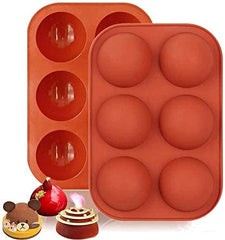 RKPM HOMES Medium 6 Cavity Semi Sphere Silicone Mold, Pack of 1 Baking Mold for Making Chocolate, Cake, Jelly, Dome Mousse Mold Size 19 x 13 x 5 cm 1Pcs
