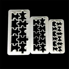 RKPM HOMES Cookie Cutter - Geometric Multicutter-Puzzle Cake Fondant Cutter - 3 Size, Fun Shape Biscuit Cutters,Novel Creative Cake Decorating(Puzzle)