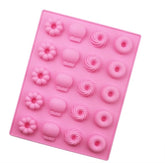 RKPM HOMES Mini Donut Mold I 3D Fondant Circular Round Shape Silicone Doughnuts Baking Tray I for DIY Handmade Sugarcraft Cake Décor Chocolate Candy Muffin Candy Cupcake Jelly Soap Making - 20 Cavity