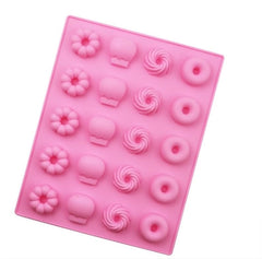 RKPM HOMES Mini Donut Mold I 3D Fondant Circular Round Shape Silicone Doughnuts Baking Tray I for DIY Handmade Sugarcraft Cake Décor Chocolate Candy Muffin Candy Cupcake Jelly Soap Making - 20 Cavity