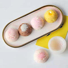 RKPM HOMES Ice Cream Ball Shape Mould | Silicone 3D Round Fondant Mold | Mold for Cake/Cupcake Decorating, Baking, Gum Paste, Chocolate, Candy, Polymer Clay, Mini Soap | Bakeware Molds – 1 Pcs