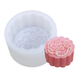 RKPM HOMES Moon Cake Mold I 3D Crystal Snowy Liquid Autumn Mooncake Silicone Casting Moulds I for DIY Handmade Cake Chocolate Candy Ice Jelly Pastry Soap Resin Candle Art Craft (Lotus Shape)
