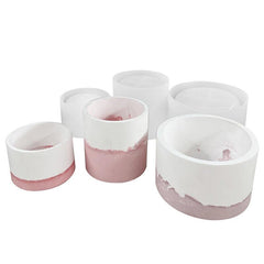 RKPM HOMES Planter Mold I Round Shape Casting Silicone Epoxy Candlestick Mould I Succulent Concrete Vase Resin Molds I for DIY Handmade Jewelry Trinket Makeup Storage Candle Flower Pot Pen Holder (B)